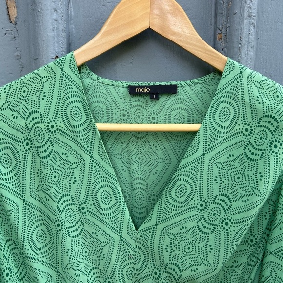 Maje Limaro Graphic-Print Woven Blouse, size 1 (Small) - Picture 8 of 14